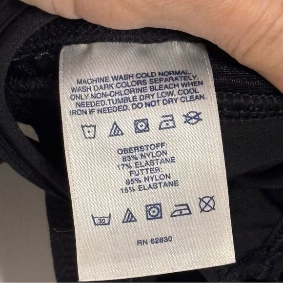 Lands' End | Women’s Black Sports Bra 34D Racerback 3 Prong Closure - Picture 11 of 15